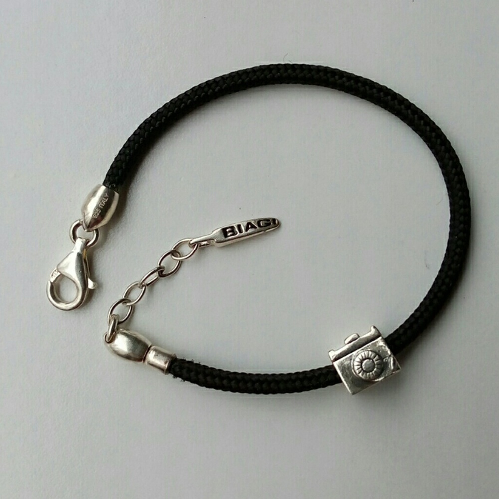 Biagi charm bracelet with Sterling Silver camera